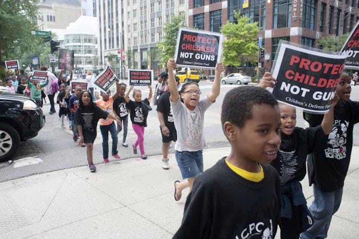 Anti-wapen demonstratie in Chicago