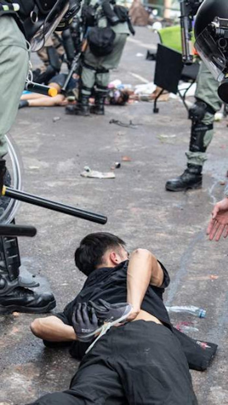 Anti-regeringsdemonstranten in Hongkong