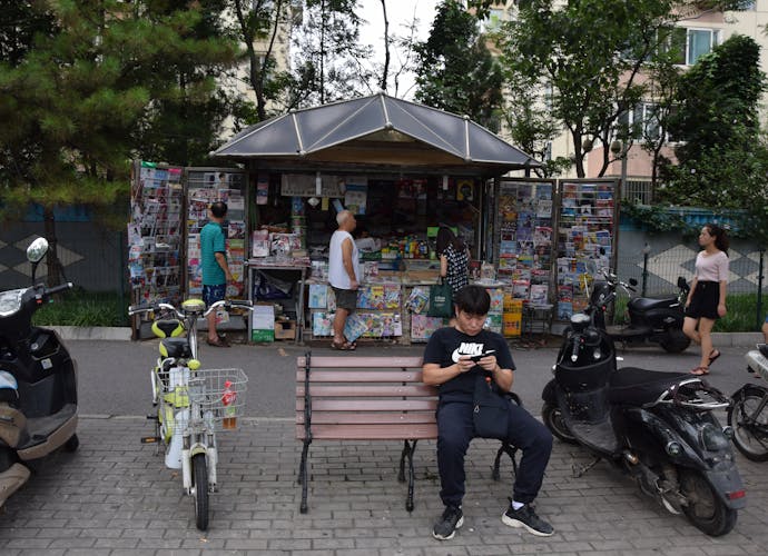 Krantenkiosk in Beijing