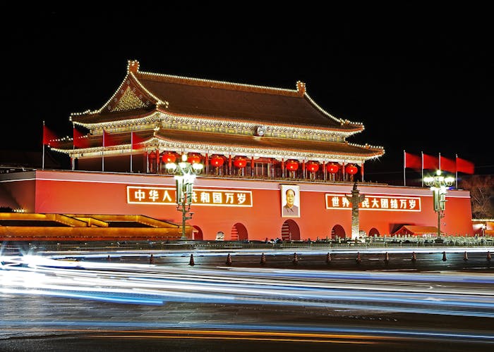 De poort van de Verboden Stad in Beijing