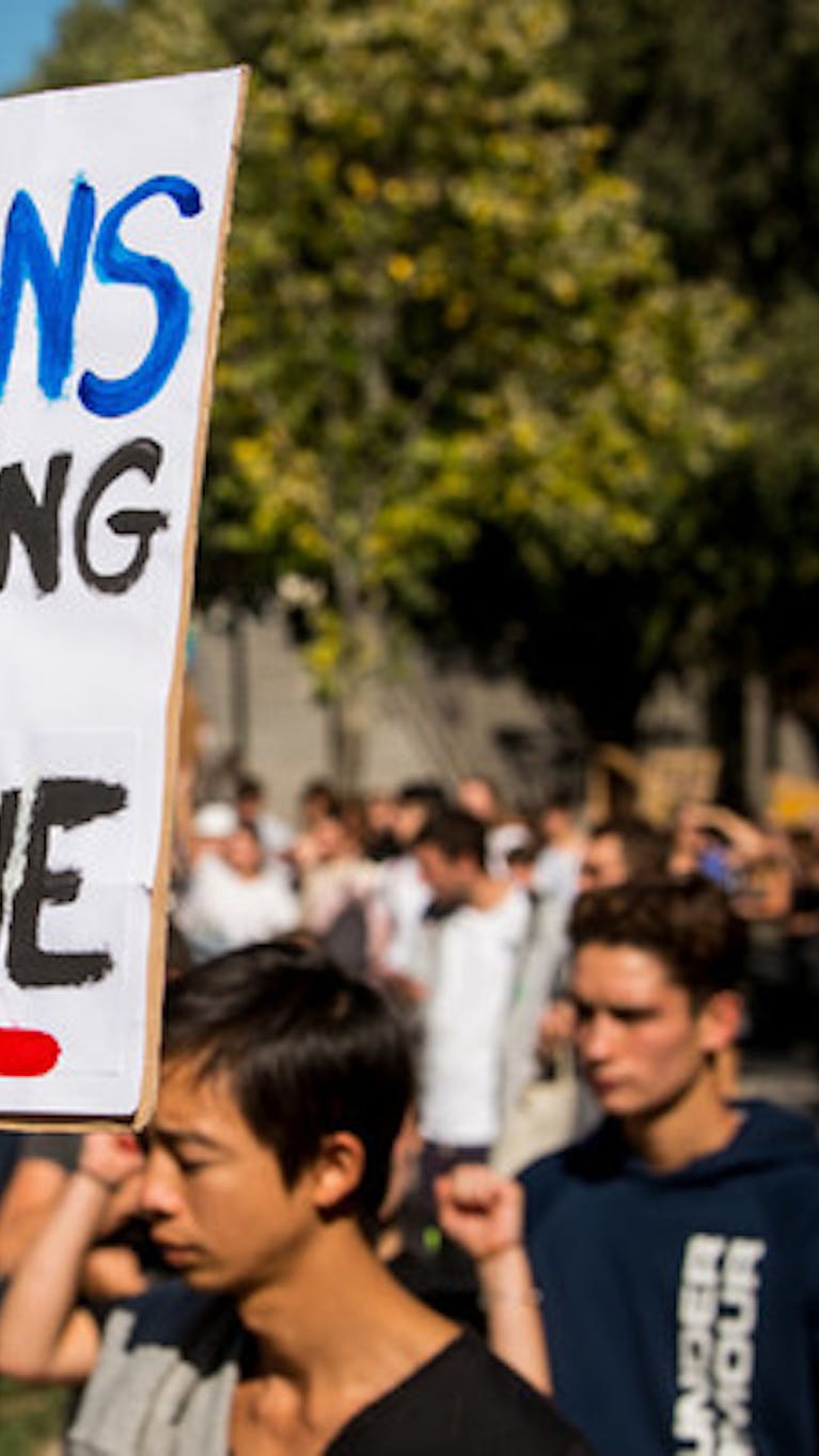 Protest in Parijs tegen de klimaatverandering