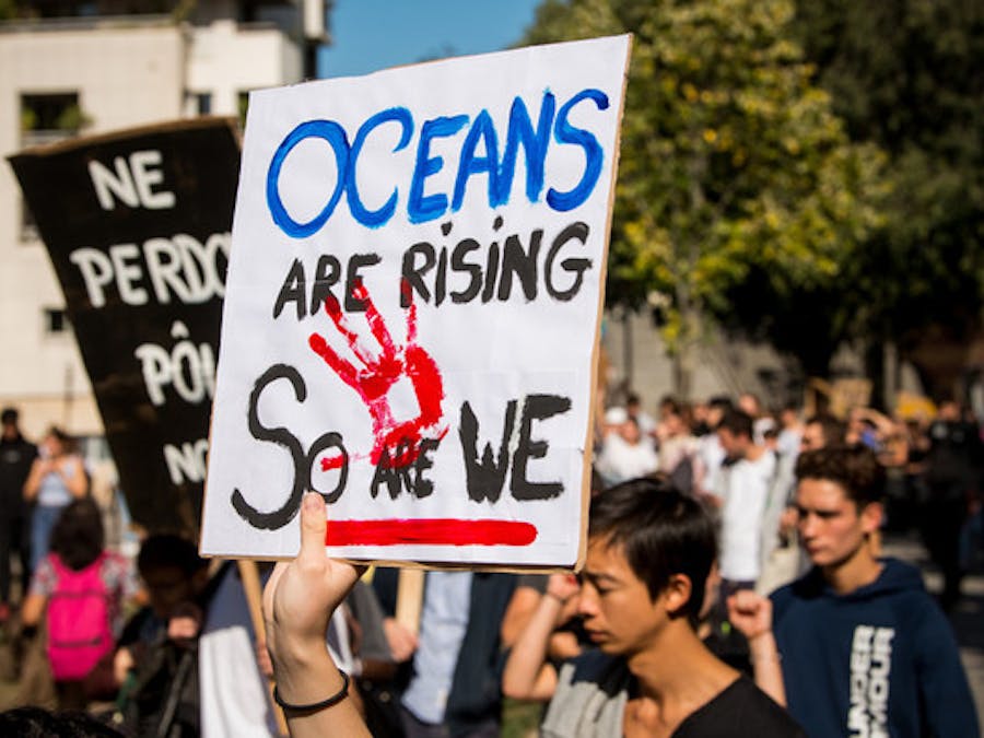 Protest in Parijs tegen de klimaatverandering
