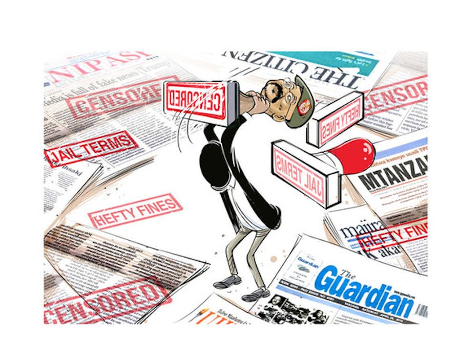 Autoriteiten Tanzania onderdrukken persvrijheid (censuur!)