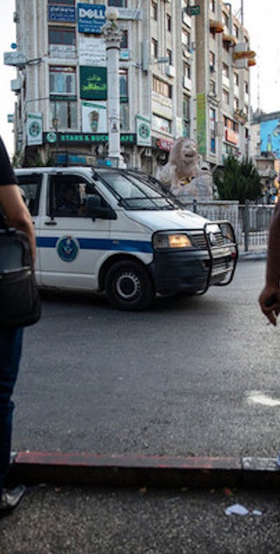 Palestijnse wetshandhavers op straat