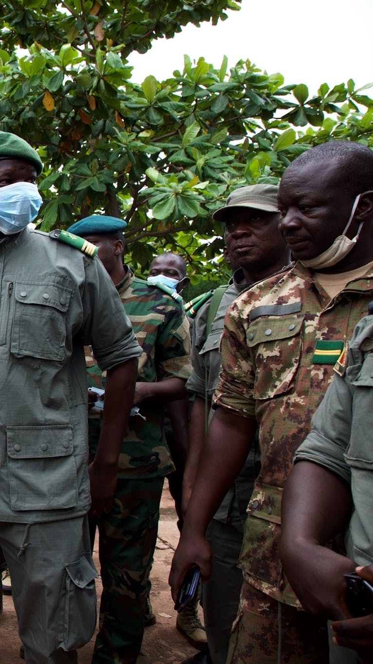 Persconferentie van militaire coupplegers in Mali, 19 augustus 2020
