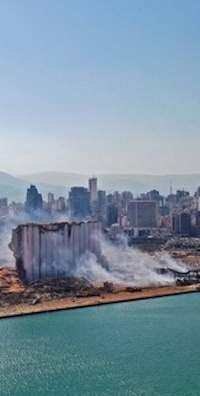 Explosie in het havengebied van de Libanese hoofdstad Beirut, 4 augustus 2020