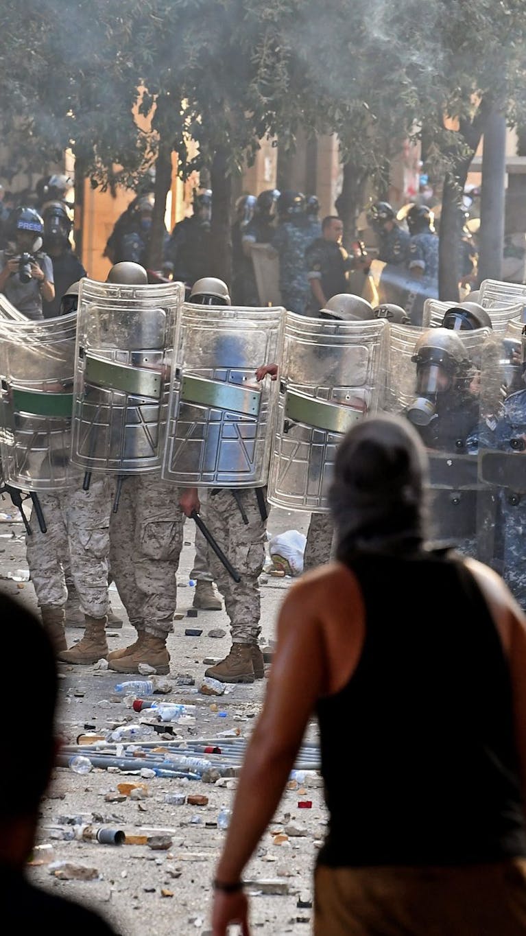 Demonstraties in Beiroet, 8 augustus 2020