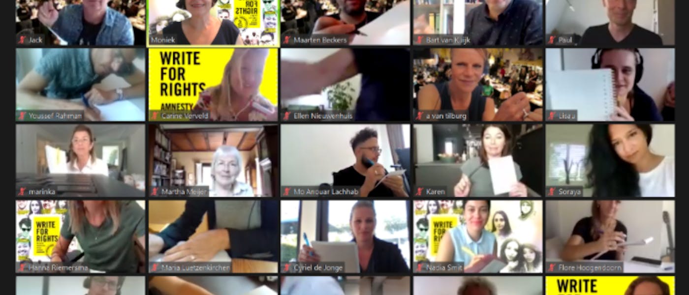 online bijeenkomst Write for Rights