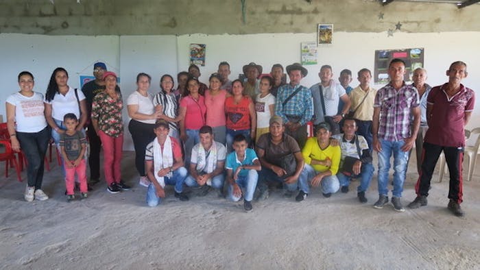 Leden van het Catatumbo Comité voor sociale integratie (CISCA) in Norte de Santander, Colombia
