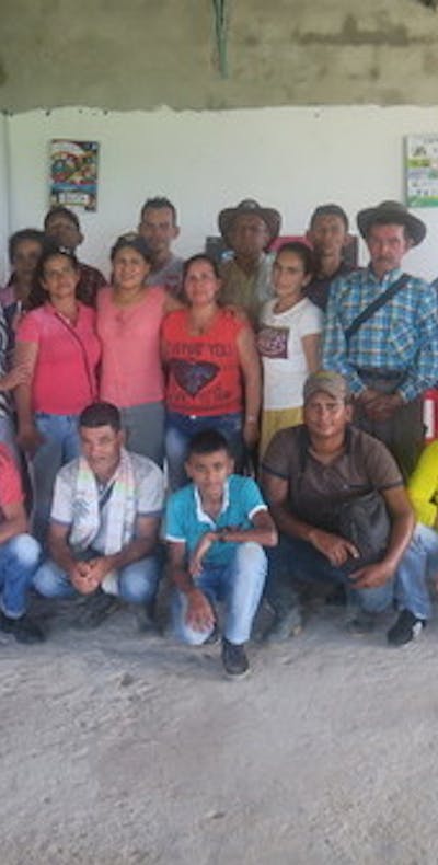 Leden van het Catatumbo Comité voor sociale integratie (CISCA) in Norte de Santander, Colombia