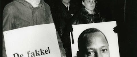 Actie van Amnesty Nederland, een jaar na de dood van Ken-Saro-Wiwa, 10 november 1996