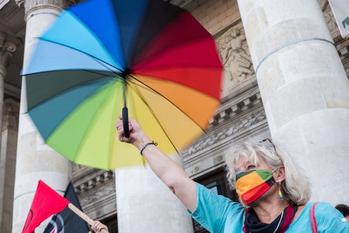 Protest in Polen tegen homofobie, augustus 2020