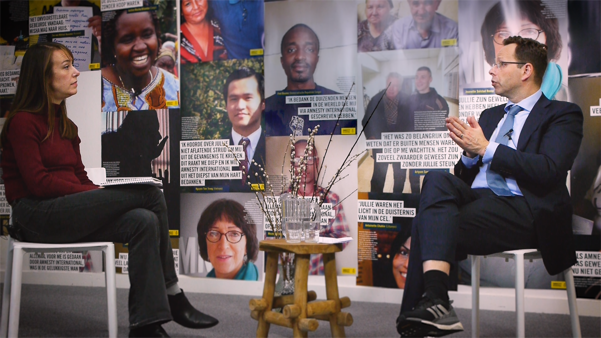 Interview Lena met notaris tijdens webinar nalaten aan goede doel