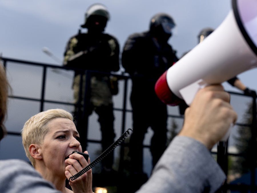 In Belarus werd activist Maryia Kalesnikava gevangengezet