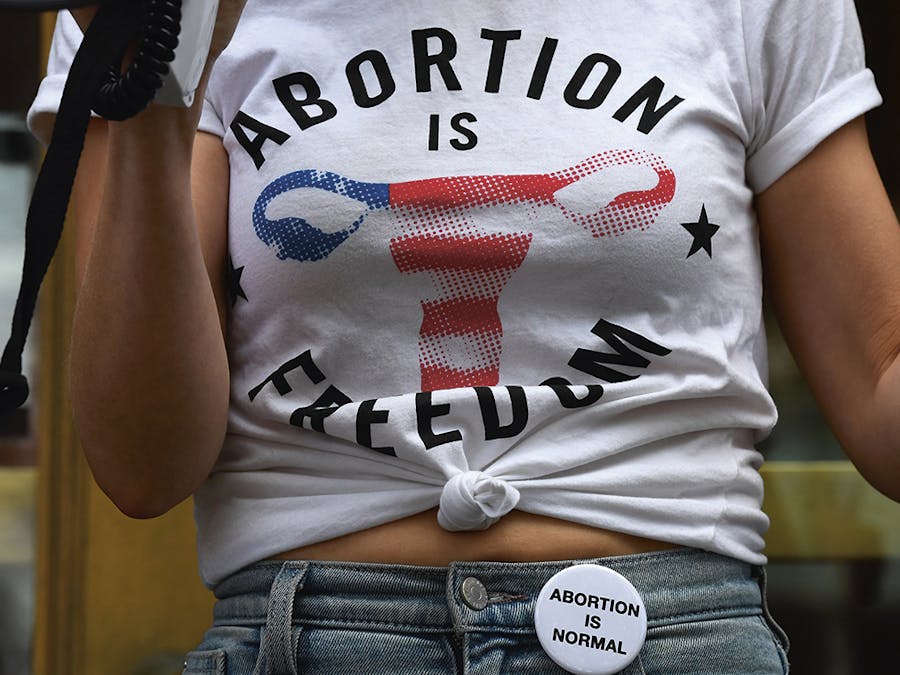 Protest voor het recht op abortus in New York in 2019.