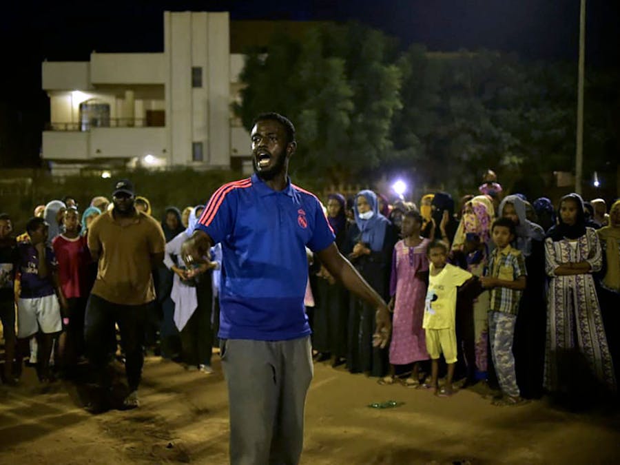 Sudanezen protesteren tegen de machtsovername van het leger, eind oktober 2021.