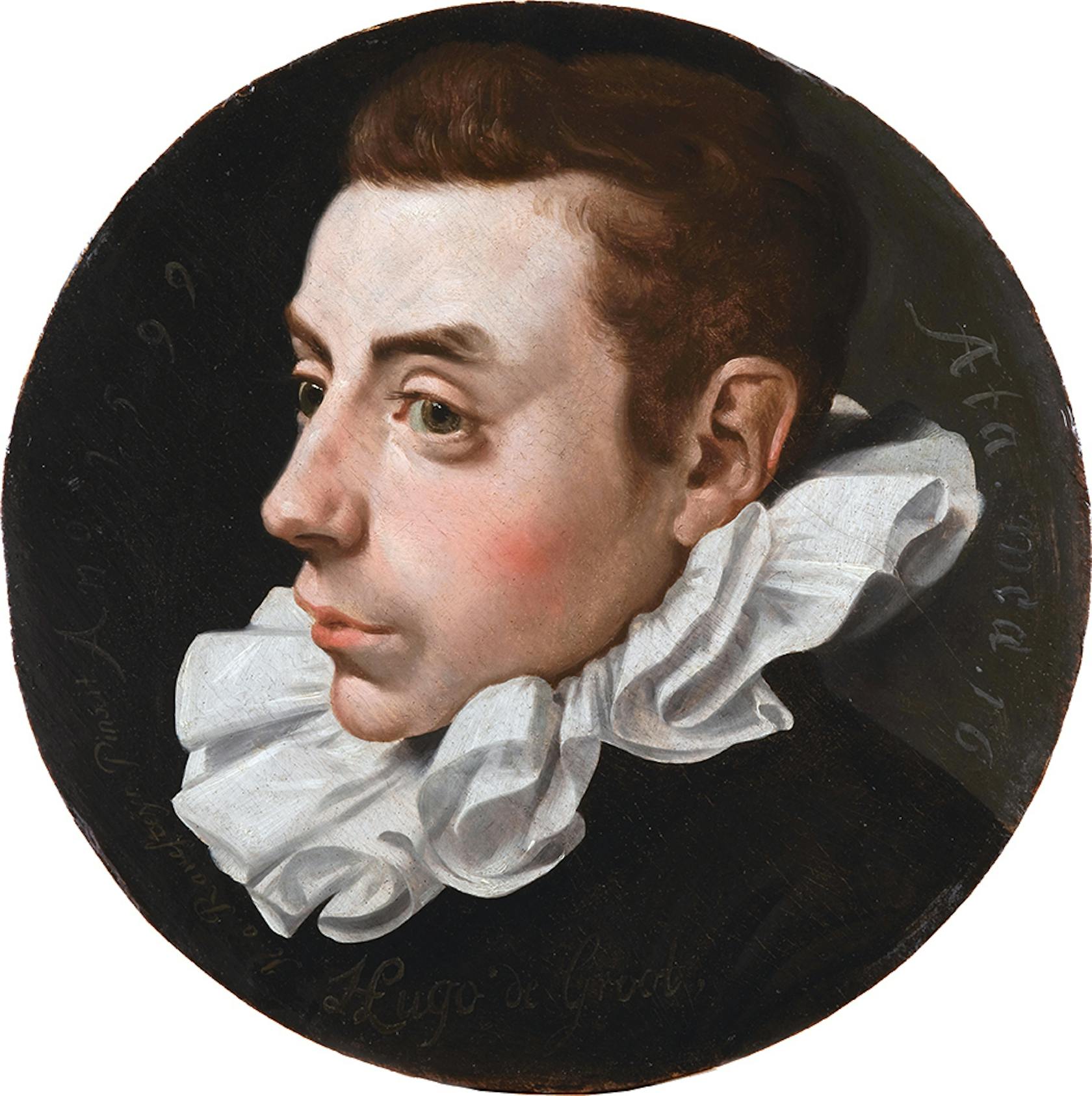 Hugo de Groot op 16-jarige leeftijd (1599) geschilderd door Jan Antonisz van Ravesteyn.