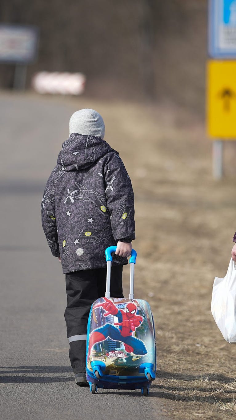 Oekraïners vluchten voor het Russische oorlogsgeweld naar Hongarije