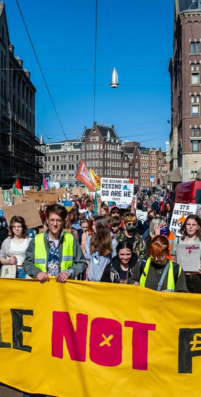 Klimaatdemonstratie in Amsterdam in maart 2022.