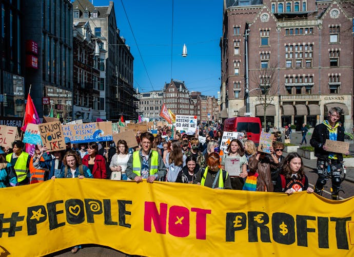 Klimaatdemonstratie in Amsterdam in maart 2022.