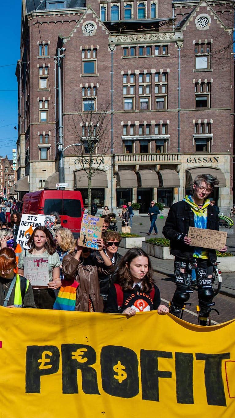 Klimaatdemonstratie in Amsterdam in maart 2022.