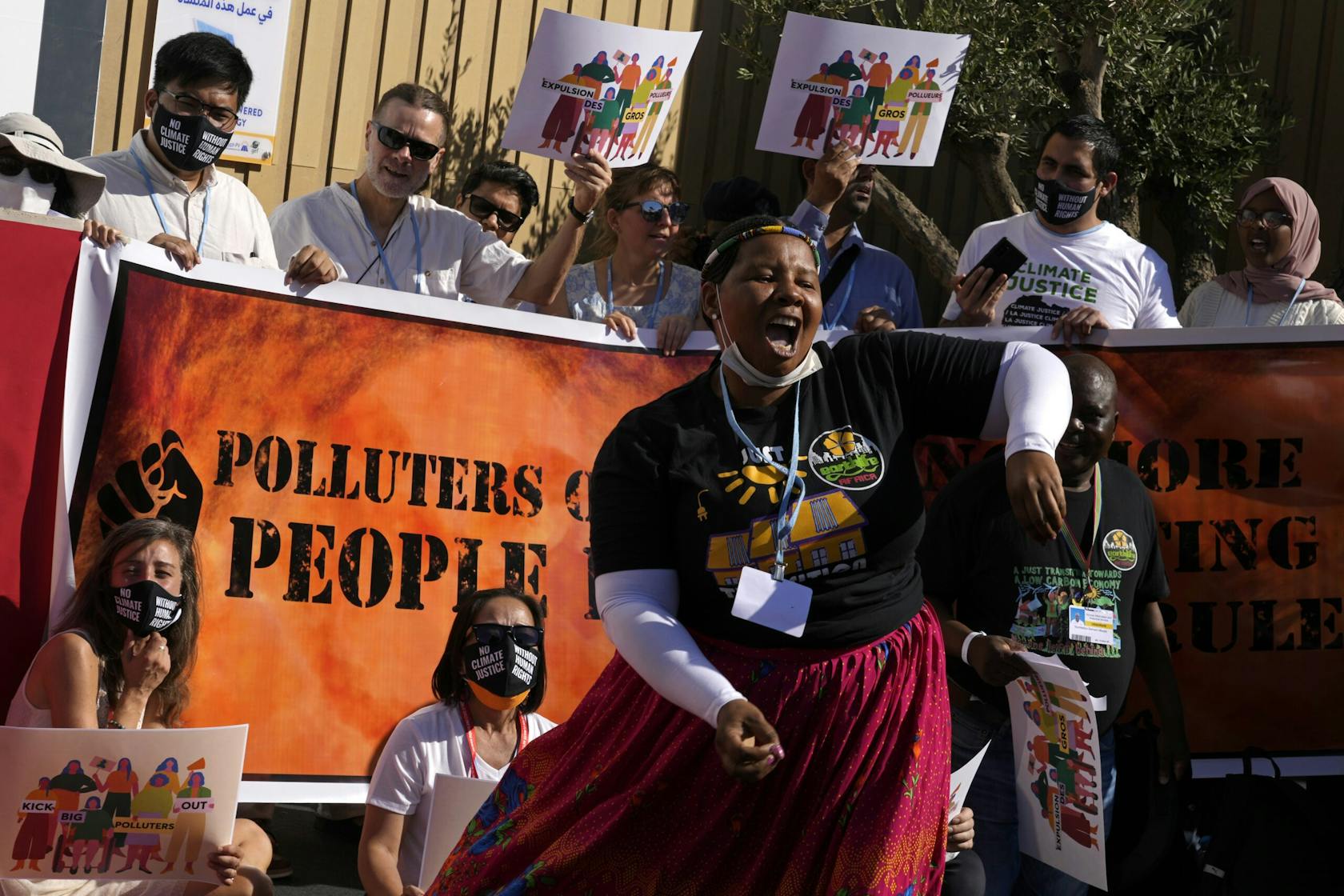 Klimaatdemonstranten bij COP27
