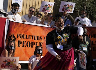 Klimaatdemonstranten bij COP27