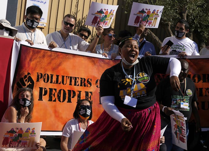 Klimaatdemonstranten bij COP27