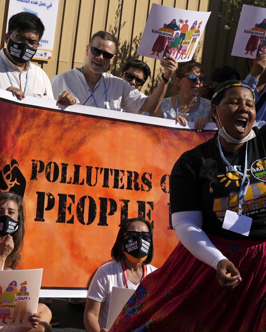 Klimaatdemonstranten bij COP27