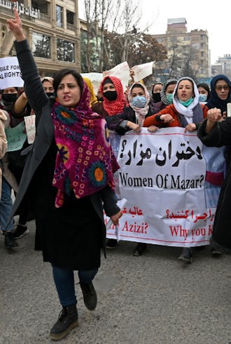 Vrouwen strijden voor hun rechten in Afghanistan in januari 2022