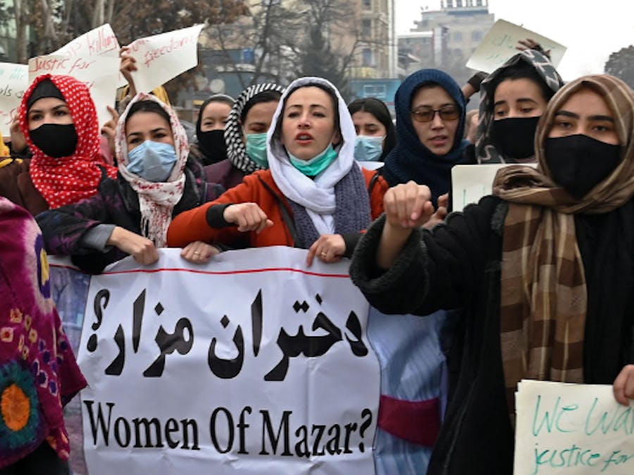 Vrouwen strijden voor hun rechten in Afghanistan in januari 2022