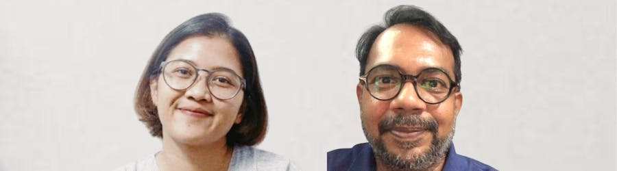 Mensenrechtenverdeidgers Haris Azhar en Fatia Maulidiyanti uit Indonesië