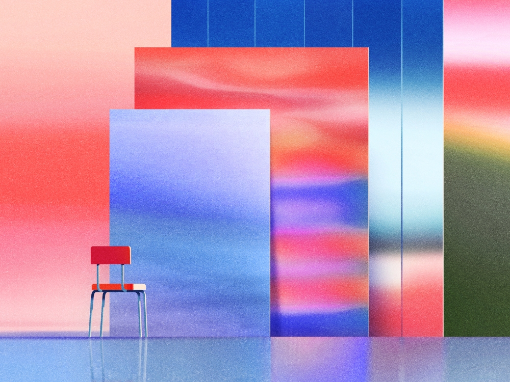 Illustratie met spiegels die van klein naar groot achterelkaar staan opgesteld. Ervoor staat een stoel. Tekst erbij: De doodstraf schrikt niet af. De straf weerhoudt mensen er niet van ernstige misdrijven te plegen.