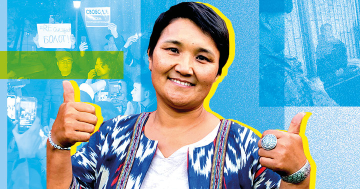 Rita Karasartova (Kirgizië) demonstreerde uit zorg om de toegang tot een waterreservoir. Ze staat onder huisarrest en kan wel 15 jaar cel krijgen. De aanklachten tegen haar intrekken moeten worden ingetrokken.