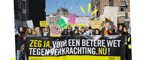 demonstratie voor een betere wet tegen verkrachting