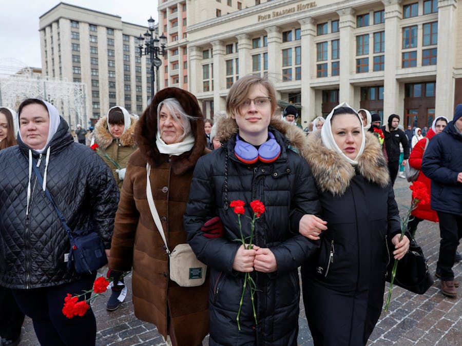 Op 3 februari 2024 demonstreerden mensen in Moskou voor de terugkeer van Russische soldaten uit Oekraïne. Veel journalisten werden gearresteerd.