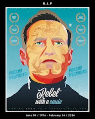 Portret van Navalny voor Wordt Vervolgd door TRIK