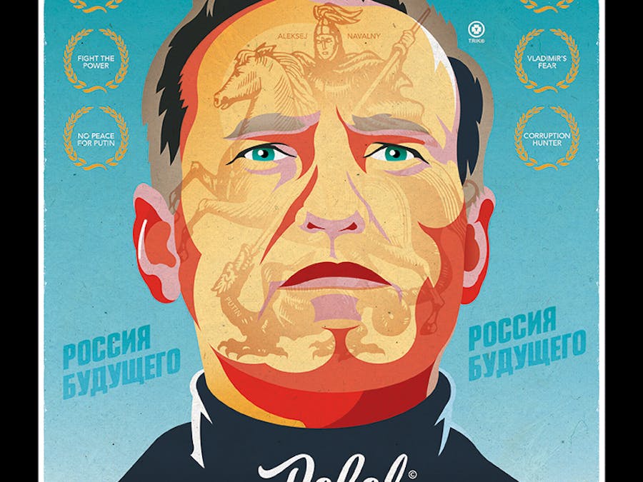 Portret van Navalny voor Wordt Vervolgd door TRIK