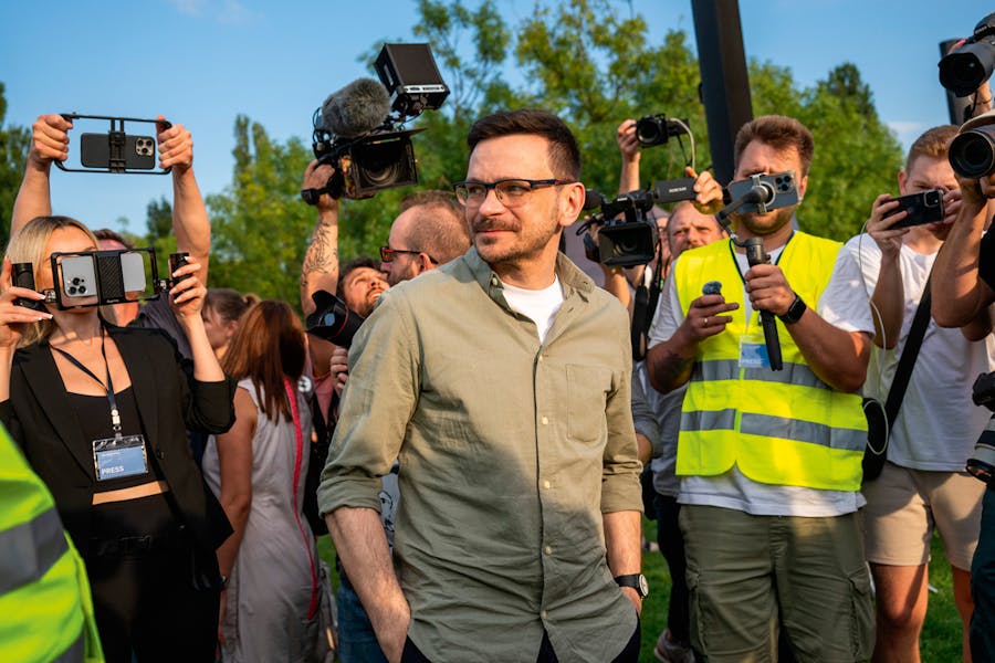 Ilja Jasjin (Ilya Yashin) in Berlijn, een week na de gevangenenruil. ‘Westerse politici stonden voor een dilemma: aan de ene kant moesten ze moordenaars vrijlaten. Aan de andere kant konden ze zestien mensenlevens redden.’