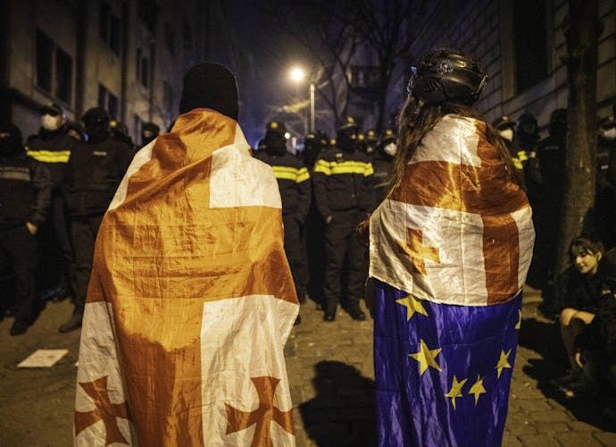 Demonstraties in Georgië tegen de regering, 9 december 2024.