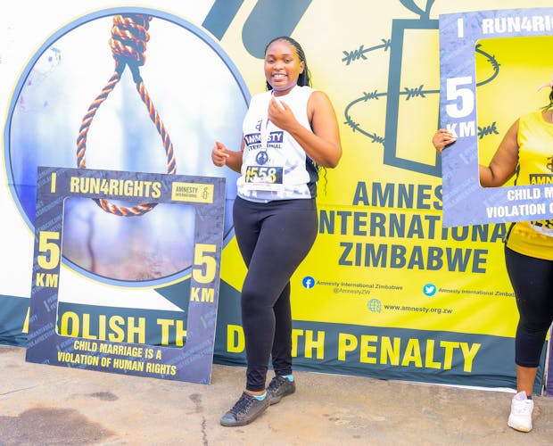 Actie tegen de doodstraf van Amnesty Zimbabwe, 2022.