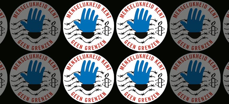 Stickers menselijkheid Amnesty