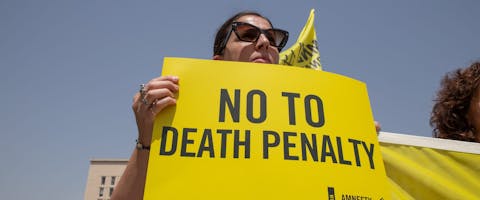 Protest tegen de doodstraf.