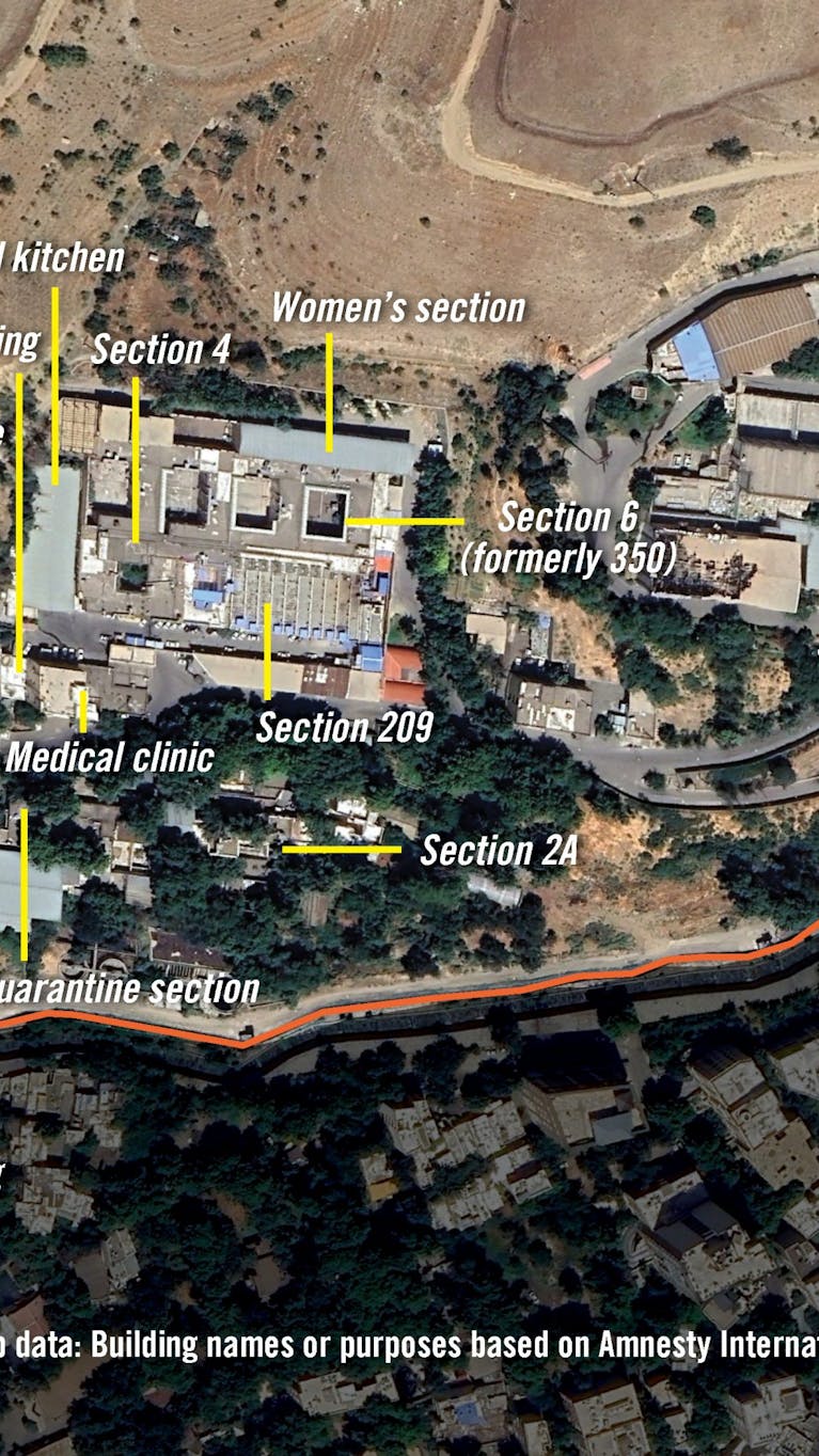 Evin-gevangenis, Teheran, Iran.