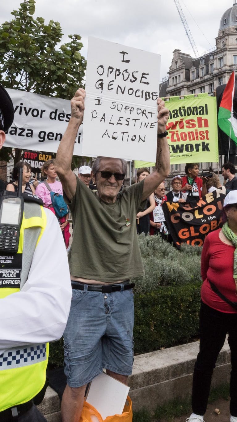 Demonstratie tegen het verbod op Palestine Action, Londen. 6 september 2025