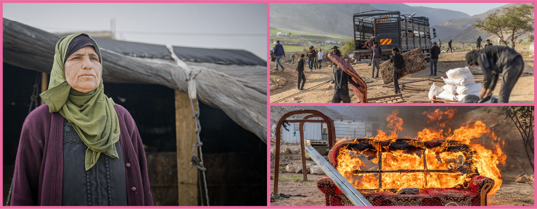 Groetenkaart uit Oost-Jeruzalem, als campagnebeeld bij een actie tegen Booking.com