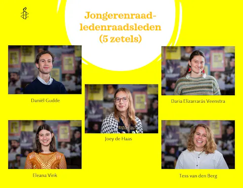 jongerenraadsleden in de ledenraad