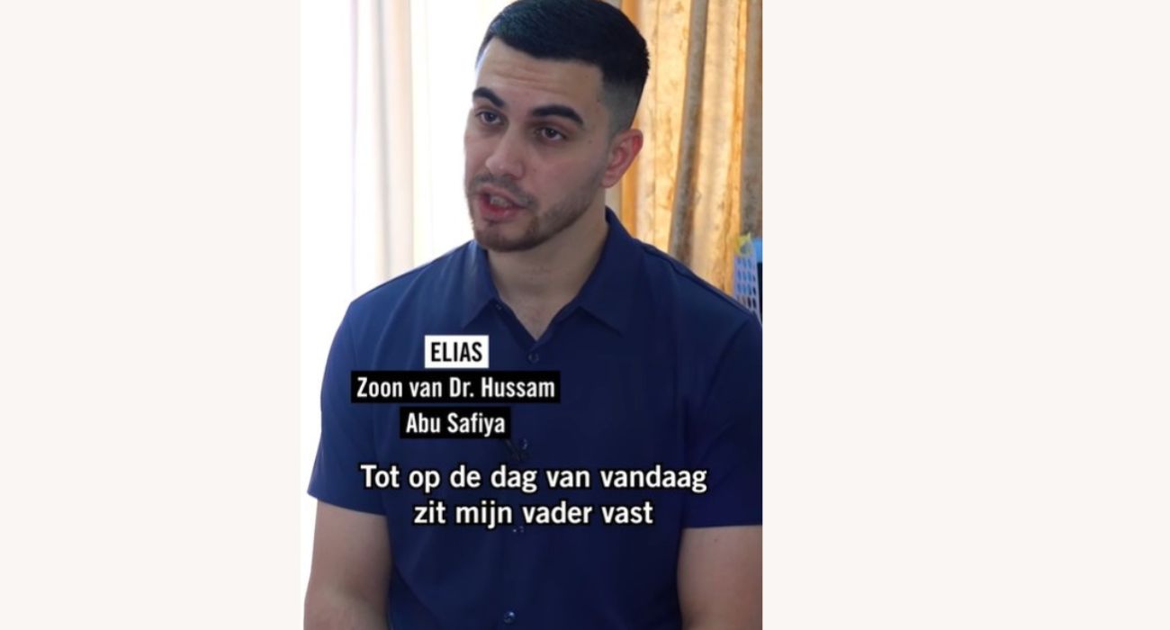 screenshot van de videoboodschap van Elias, de zoon van Hussam Abu Safiya