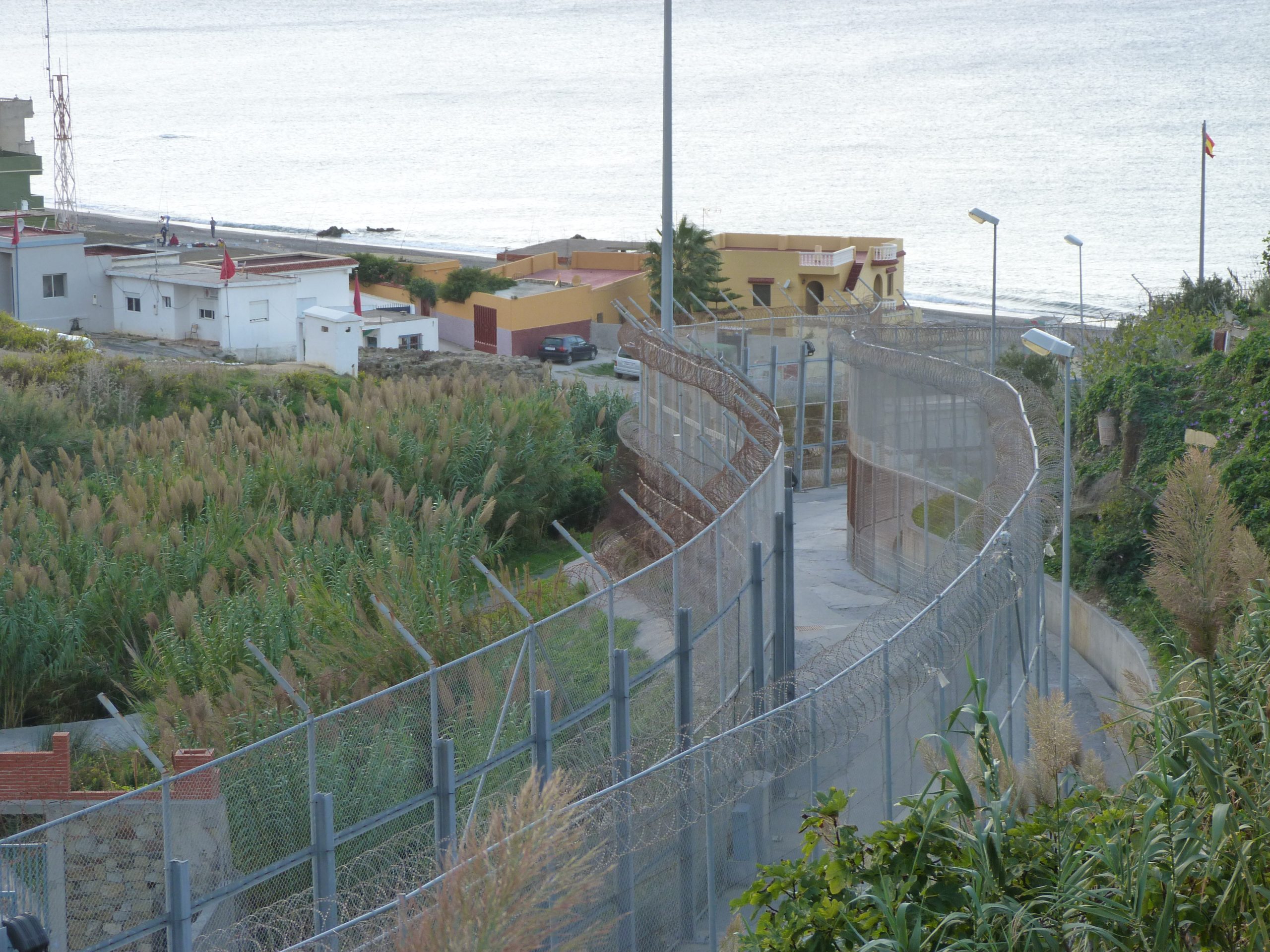 Het hek rondom Ceuta.