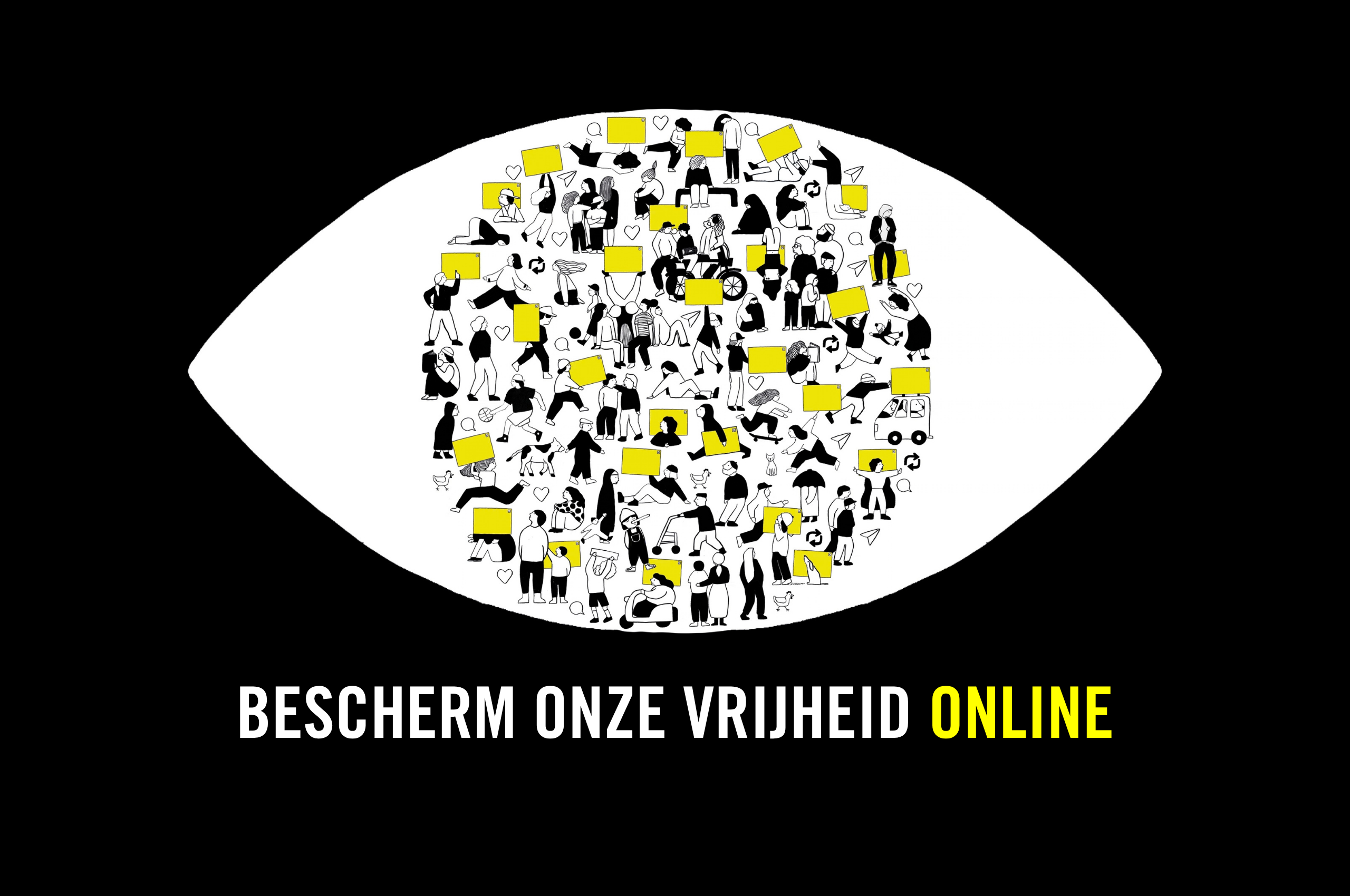 Online kaart voor online surveillance wet, illustratie kaart